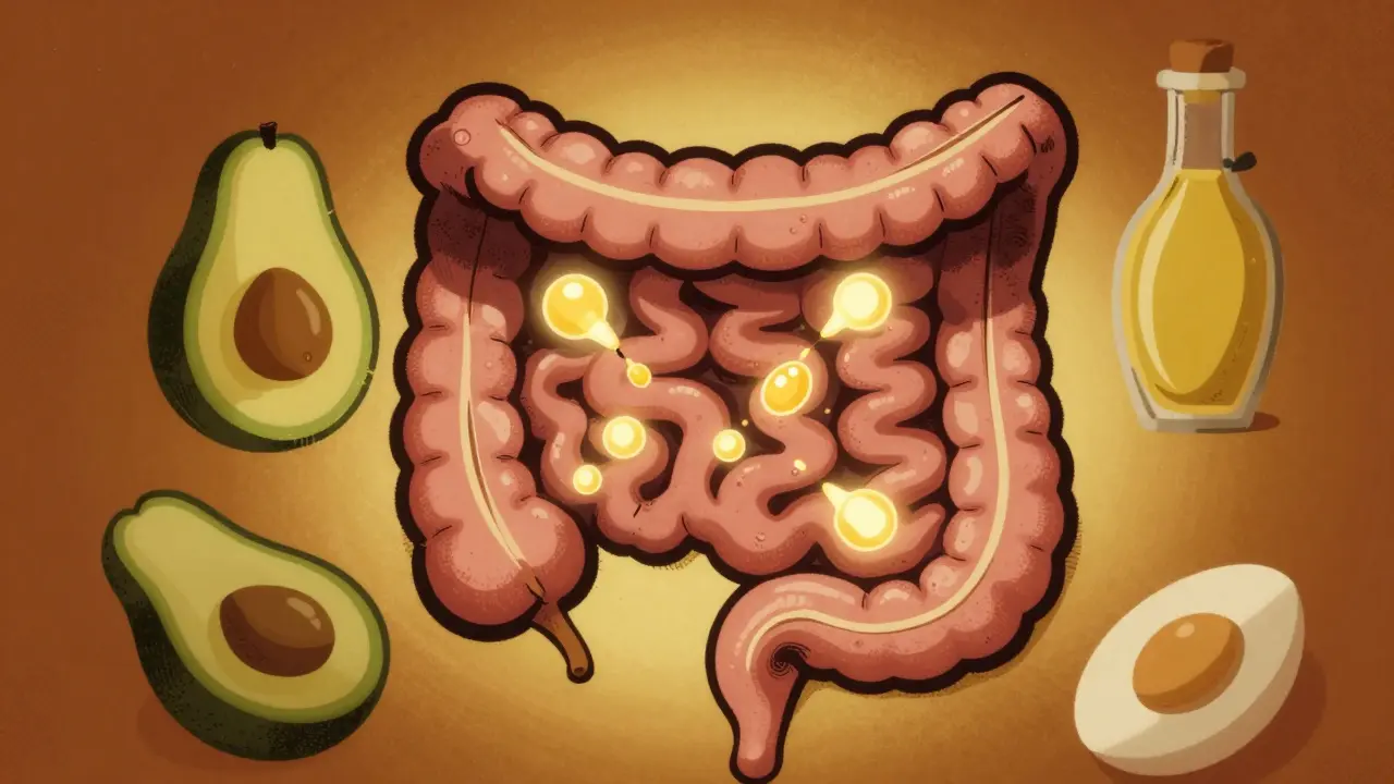 How Fatty Foods Boost Absorption of Lipid-Based Medications