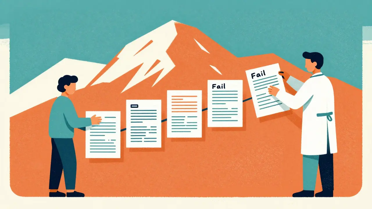 Patient and doctor organizing medical records and treatment history