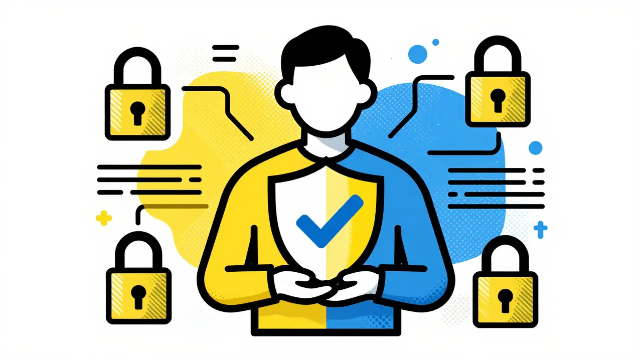 Graphic showing secure and verified online pharmacy safety