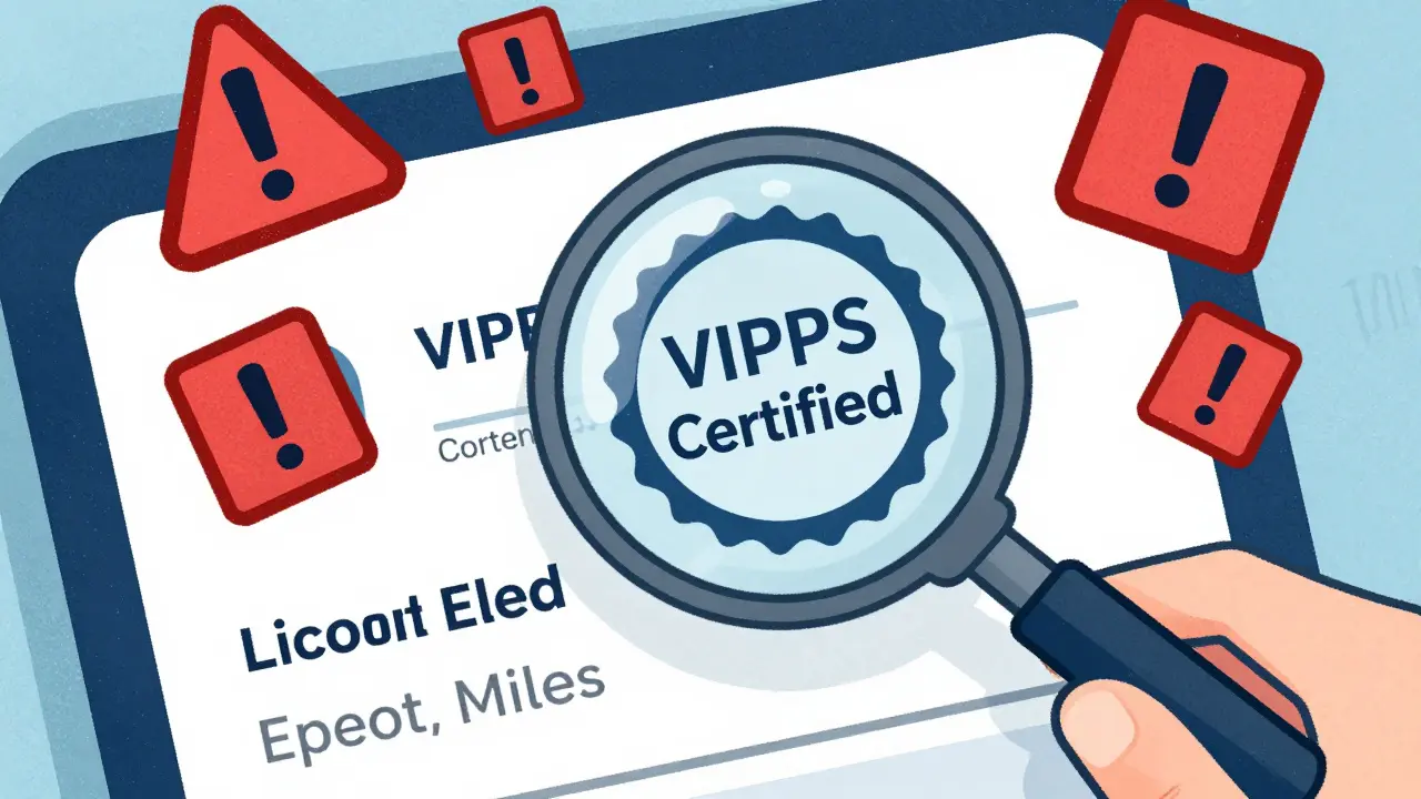 Visual guide verifying legitimate online pharmacy seals